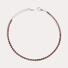Pulsera Plata Riviere Rubí Icy