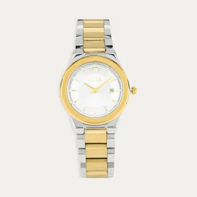 Reloj Acero Mujer Bicolor Blanco Bubble