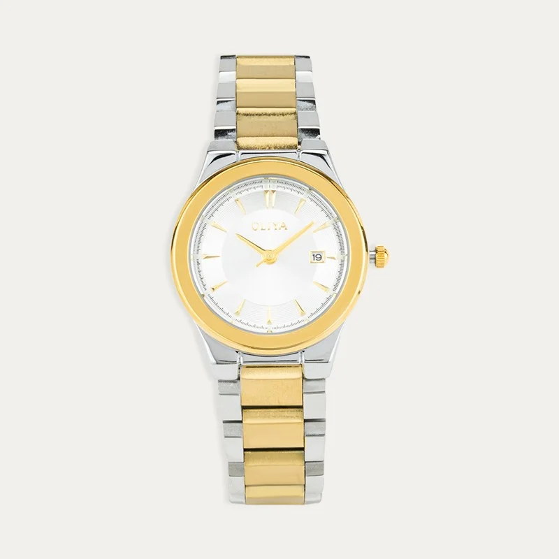 Reloj Acero Mujer Bicolor Blanco Bubble