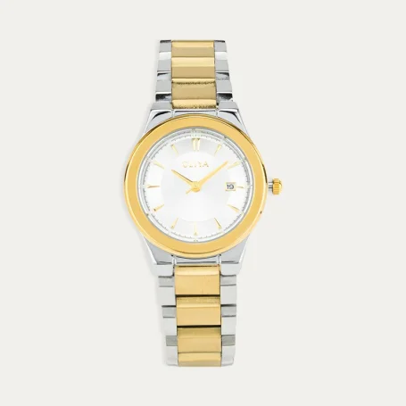 Reloj Acero Mujer Bicolor Blanco Bubble