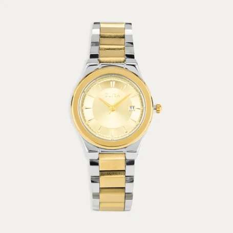 Reloj Acero Mujer Bicolor Dorado Bubble