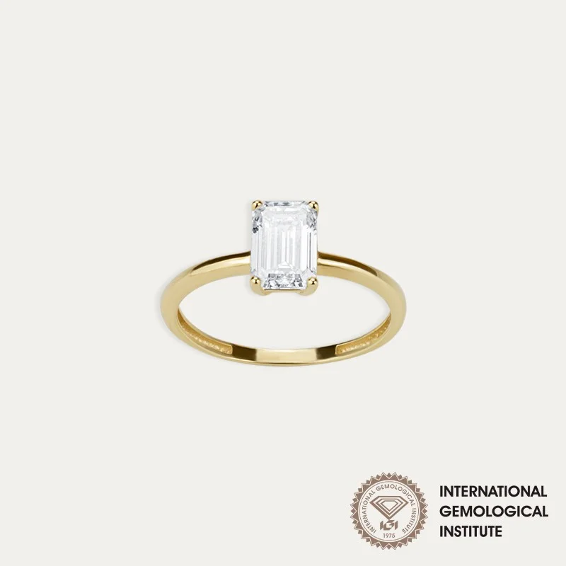 Solitario Oro 9k Brillante Bear