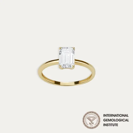 Solitario Oro 9k Brillante Bear