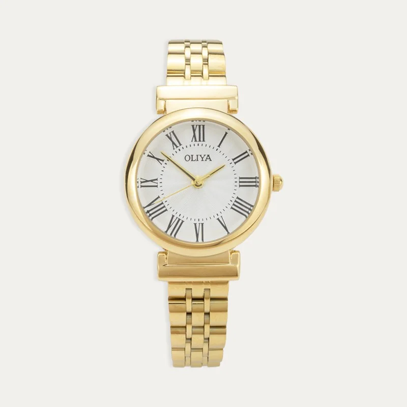 Reloj Acero Mujer Esfera Blanco Roman