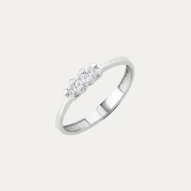 Anillo Oro Blanco Diamantes Lady