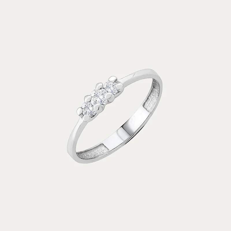 Anillo Oro Blanco Diamantes Lady