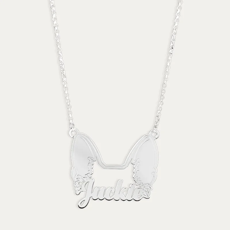 Collar Nombre Personalizado Plata Perro