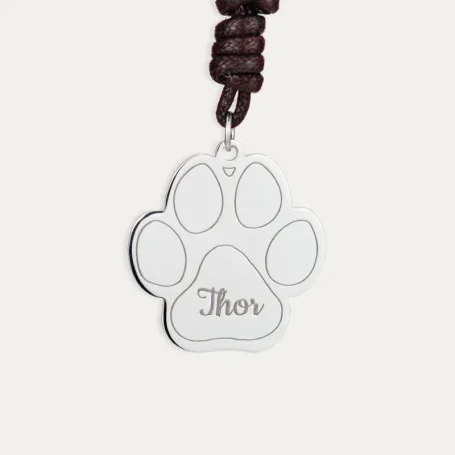 Llavero Huella Plata Nombre Personalizado