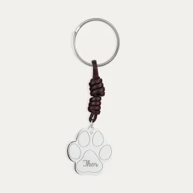 Llavero Huella Plata Nombre Personalizado