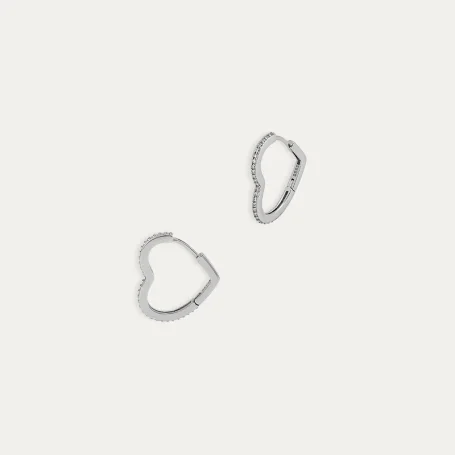 Pendientes Plata Corazón Circonitas Lovely