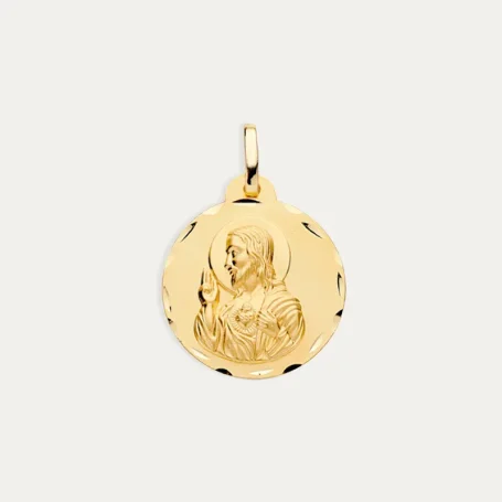 Medalla Escapulario Oro 9k Corazón de Jesús Vineyard