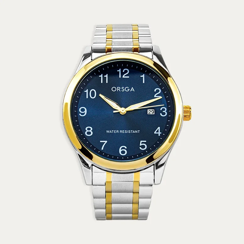 Reloj Acero Bicolor Hombre Analógico Azul Kumasi