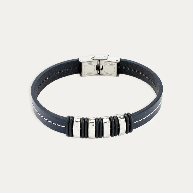 Pulsera Acero Hombre Motivo Azul