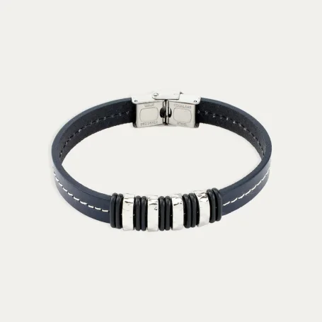 Pulsera Acero Hombre Motivo Azul