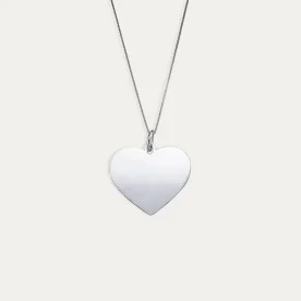 Cadena + Colgante Corazón Personalizada Plata