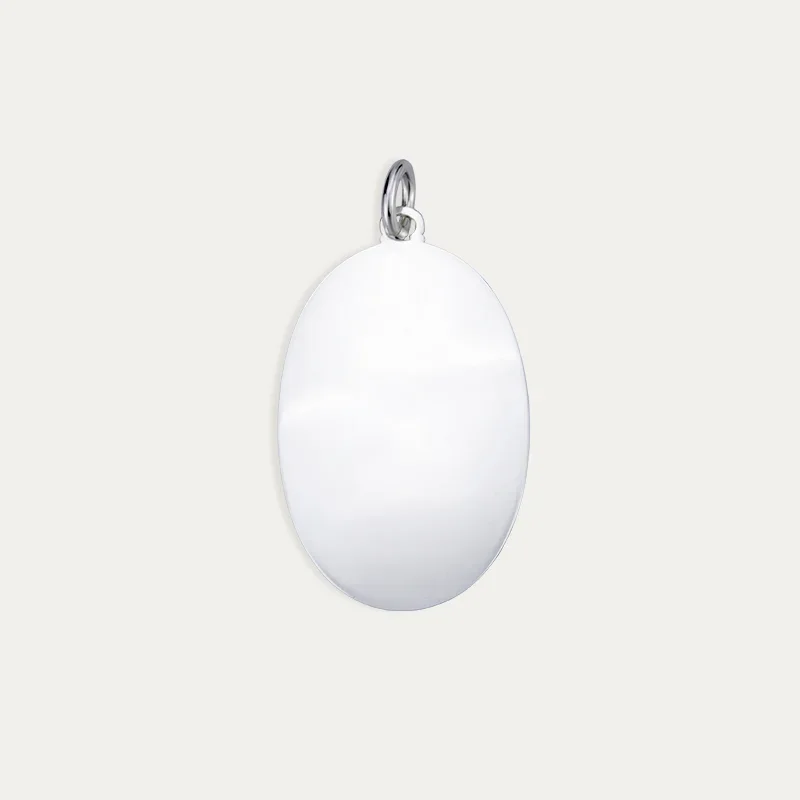 Chapa Ovalada Personalizada Plata