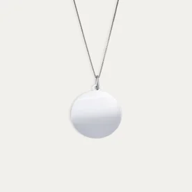 Cadena + Colgante Disco Personalizada Plata