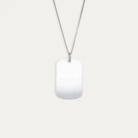 Cadena + Colgante Militar Personalizada Plata