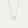 Collar Oro 9k Corazón Circonitas Luvia