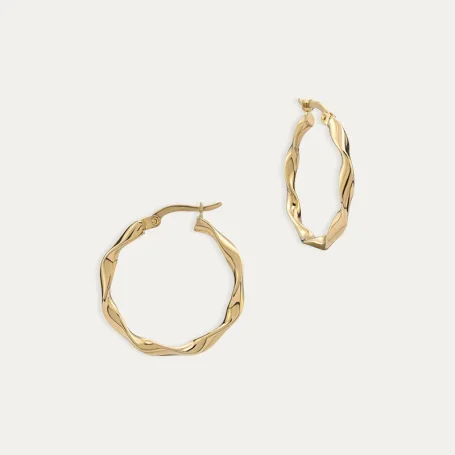 Pendientes Aro Oro 18k Retorcido Twistia