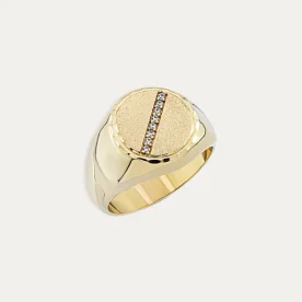 Sello Oro 9k Circular Circonitas Diagon Perfil