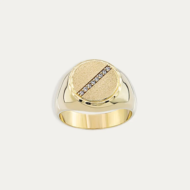 Sello Oro 9k Circular Circonitas Diagon