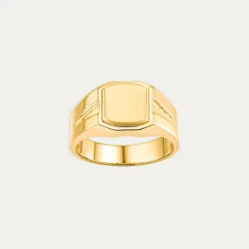 Sello Cadete Oro Bordeado 9k Stone