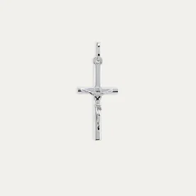 Colgante Cruz Plata Cristo Brillo