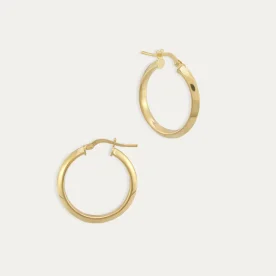 Pendientes Aro Plata Dorada Classic