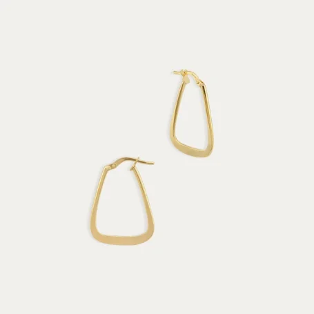 Pendientes Aro Plata Dorada Organic