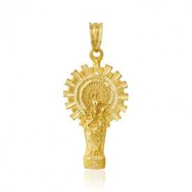 Medalla Silueta Virgen del Pilar 18K