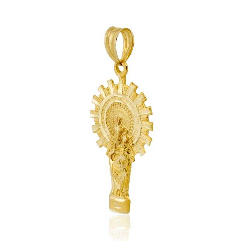 Medalla Silueta Virgen del Pilar 18K