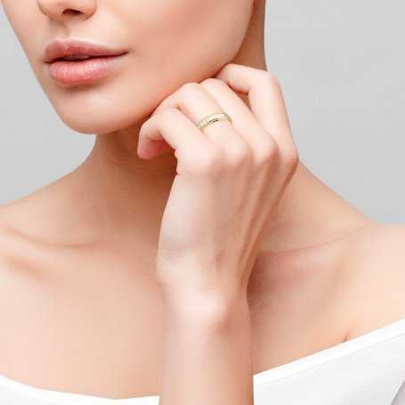 Alianza de Boda en Oro Bicolor 18 kilates BROC