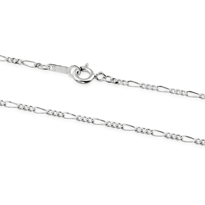 Cadena Eslabón "3x1" en Plata 45cm