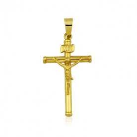 Cruz Cristo Pequeño en oro de 18K
