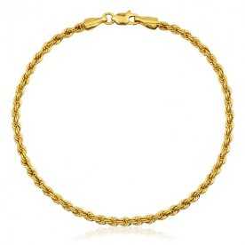 Pulsera de Cordón de Oro 18K