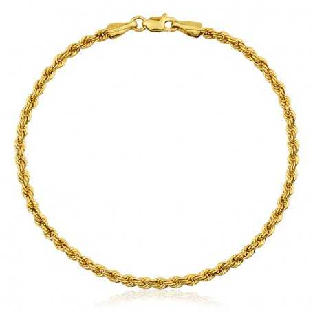 Pulsera de Cordón de Oro 18K