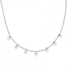 Gargantilla Discos Lisos Plata