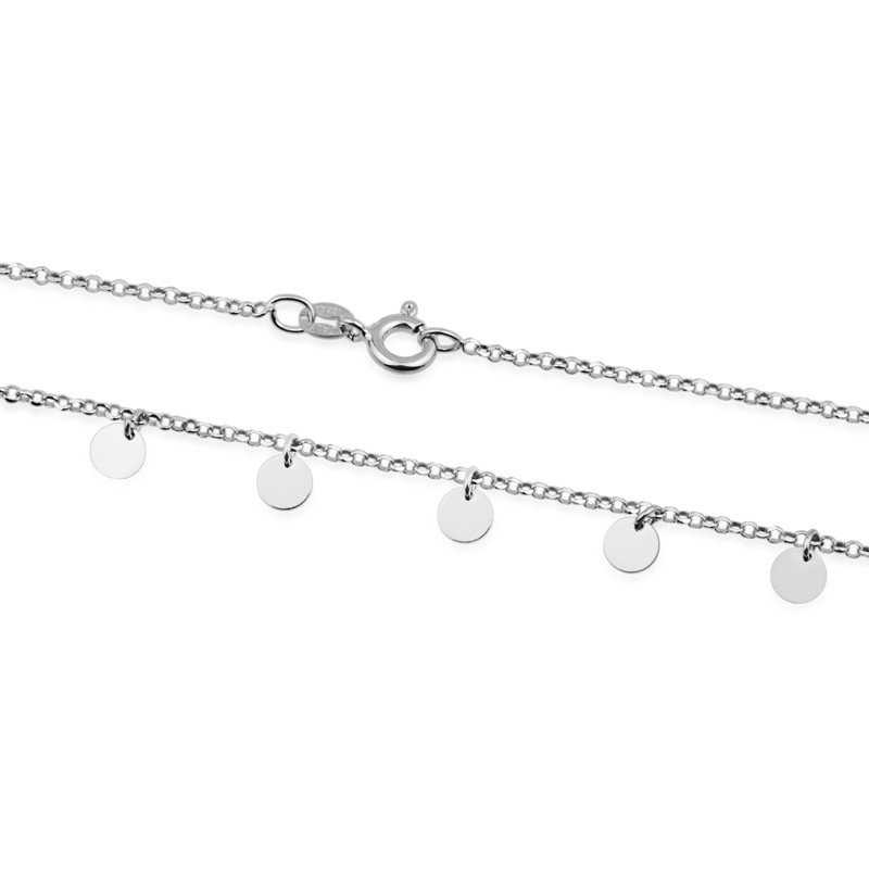 Gargantilla Discos Lisos Plata