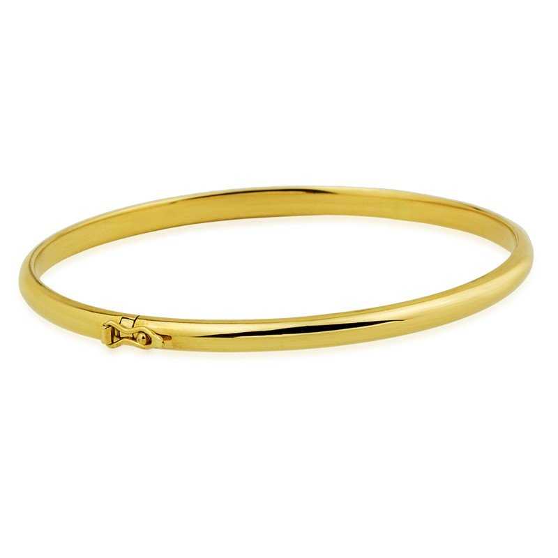 Pulsera Oro 18k Media Caña Lisa