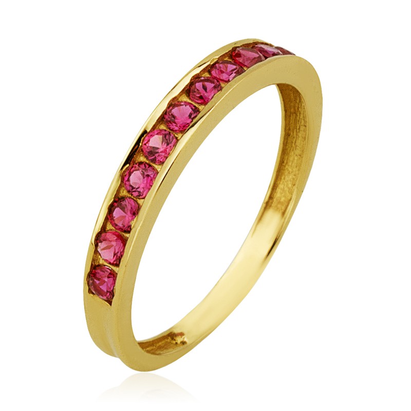 Anillo Oro Piedras Rojas | EN OFERTA | Joyerías ARESSO